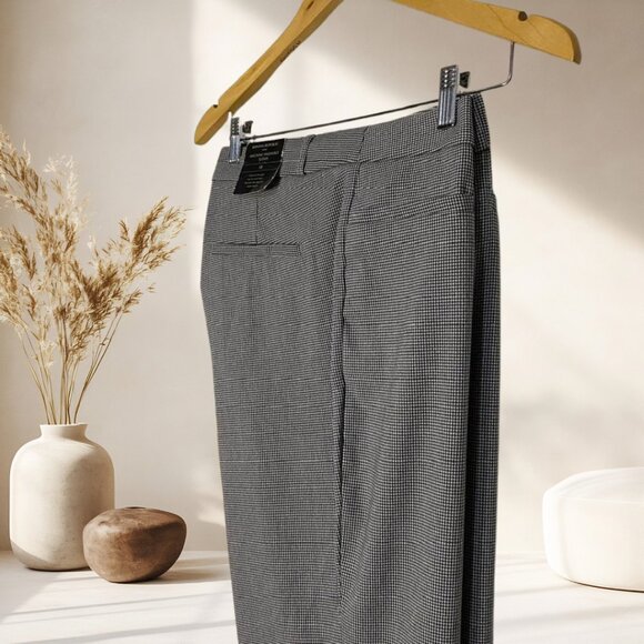 Banana Republic Sloan Pants Black White Check NWT Size 18 Career Stretch - Picture 3 of 15